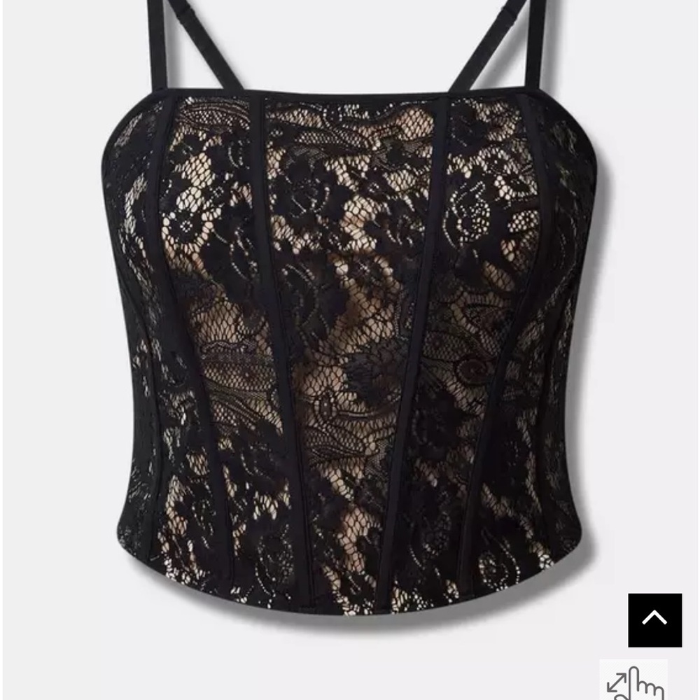 Torrid Black Lace Corset Top
